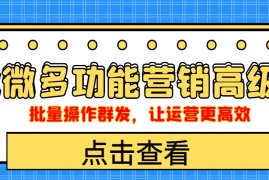 （4004期）企业微信多功能营销高级版，批量操作群发，让运营更高效