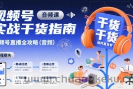 视频号实战干货指南，视频号直播全攻略（音频）