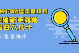 （2065期）得物冷门收益实操项目，0基础新手就能单号日入几十，可批量操作【视频课】