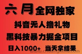 25年6月抖音无人直播最新暴力撸音浪掘金，小白可做，可批量矩阵放大，长期稳定日入1k+【揭秘】