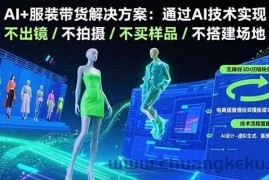 （15728期）AI+服装带货解决方案：通过AI技术实现 不出镜/不拍摄/不买样品/不搭建场地