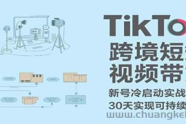 TikTok跨境短视频带货，30天攻克新号冷启动、0-1实现跨境可持续盈利