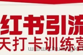 小红书引流21天打卡训练营第二期，助你快速打通小红书私域引流打粉
