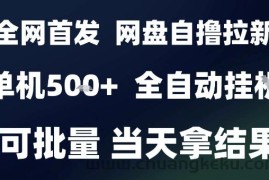 2025最新九月网盘自撸拉新，全自动运行，解放双手，日入5张+，小白可玩，批量操作【揭秘】