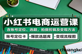 小红书电商运营课：含账号定位、选题，拍摄剪辑及变现方法