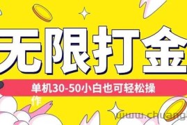 各种平台无限打金玩法，单机30-50纯自撸玩法，适合小白【揭秘】