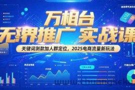 （15192期）万相台无界推广实战课，关键词测款加人群定位，2025电商流量新玩法