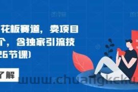 网创天花板赛道，卖项目月入6个，含独家引流技术(共26节课)