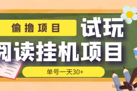 （3863期）【偷撸项目】外面收费998的试玩阅读协议挂机项目 单号一天30+【脚本+教程】