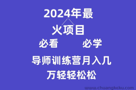 导师训练营互联网最牛逼的项目没有之一，新手小白必学，月入3万+轻轻松松