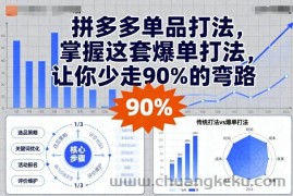 拼多多单品打法，掌握这套爆单打法，让你少走90%的弯路