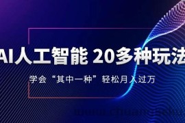 人工智能的几十种最新玩法，学会一种月入1到10w（含素材、模型）