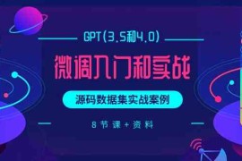 chatGPT(3.5和4.0)微调入门和实战，源码数据集实战案例（8节课+资料）