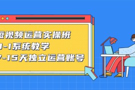 （2358期）短视频运营实操班，0-1系统教学，7-15天独立运营账号