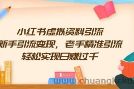 （13995期）小红书虚拟资料引流，新手引流变现，老手精准引流，轻松实现日赚过千