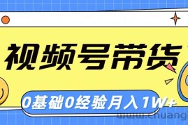 （10723期）视频号轻创业带货，零基础，零经验，月入1w+