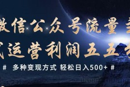 公众号流量主代运营  多种变现方式 轻松日入500+