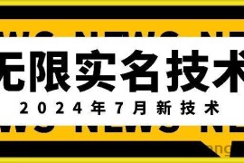 无限实名技术(2024年7月新技术)，最新技术最新口子，外面收费888-3688的技术