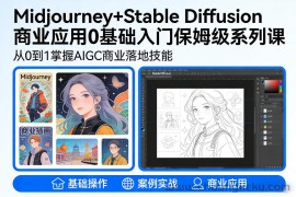 AIGC商业应用Midjourney+Stable Diffusion教程，0基础入门保姆级系列课