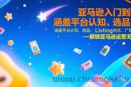 （15487期）亚马逊入门到精通，涵盖平台认知、选品策略、Listing优化、广告投放/等等