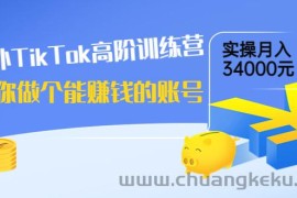 （3628期）海外TikTok高阶训练营：教你做个能赚钱的账号，实操月入34000元！