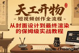 天工开物短视频创作全流程，从封面设计到最终渲染的保姆级实战教程