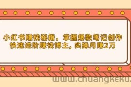 小红书赚钱秘籍，掌握爆款笔记创作，快速进阶赚钱博主, 实操月赚2万