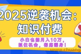 （14166期）2025逆袭项目——知识付费，小白也能月入10万年入百万，抓住机会彻底翻…