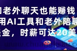 和老外聊天也能挣钱？利用AI工具和老外陪聊挣美金，时薪可达20刀