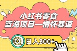 小红书零食蓝海项目—情怀赛道，0门槛，日入300+【揭秘】