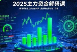 （15511期）2025主力资金解码课：精准捕捉主力建仓时机，提升短线交易胜率(更新7月)