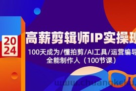 高薪剪辑师IP实操班【第2期】100天成为懂拍剪/AI工具/运营编导/全能制作人