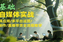 零基础AI自媒体实战，AI工具应用/多平台运营/内容制作/直播带货全流程教学