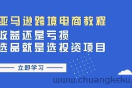 亚马逊跨境电商教程：收益还是亏损！选品就是选投资项目