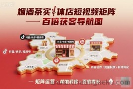 烟酒茶实体店短视频矩阵百倍获客导航图