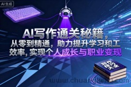 AI写作通关秘籍，从零到精通，助力提升学习和工作效率，实现个人成长与职业变现