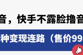 （6149期）抖音，快手不露脸撸音浪项目，多种变现连路（售价998）