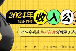 （13864期）2024年知识付费收入大公开！2024年我在知识付费领域賺了多少钱？