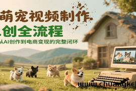 AI萌宠视频制作二创全流程，实现从AI创作到电商变现的完整闭环