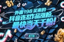 外面198买来的抖音连怼作品涨粉，最快当天千粉
