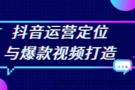 抖音运营定位与爆款视频打造：定位运营方向，挖掘爆款选题，提升播放量