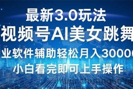 （12788期）视频号最新3.0玩法，当天起号小白也能轻松月入30000+