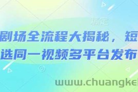 河马剧场全流程大揭秘，短剧爆款精选同一视频多平台发布实操