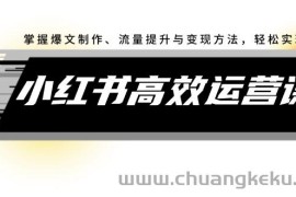 （12369期）小红书高效运营课：掌握爆文制作、流量提升与变现方法，轻松实现盈利