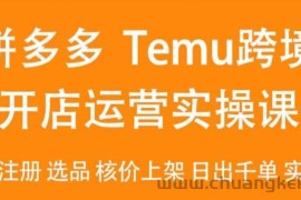 2024Temu最新玩法，Temu跨境开店运营实操课，开店注册/选品/核价上架/日出千单实战课