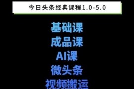 头条图文课1-5期教你头条图文写作、微头条、视频搬运变现，适合新手快速起号玩法