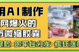 利用AI制作全网爆火的城市微缩胶囊，条条爆款， 多平台分发，疯狂涨粉变现