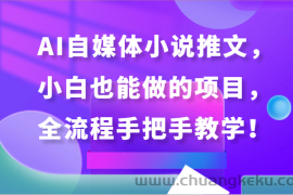 AI自媒体小说推文，小白也能做的项目，全流程手把手教学！