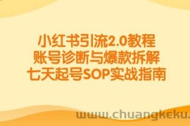 小红书引流2.0教程，账号诊断与爆款拆解，七天起号SOP实战指南