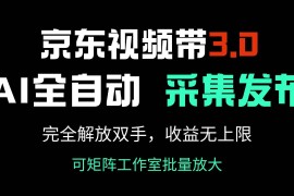 （14262期）京东视频带货3.0，Ai全自动采集＋自动发布，完全解放双手，收入无上限…